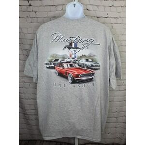 Out Of Bounds FORD T-Shirt "Mustang Unleashed" Graphic Tee Double-sided Men's 3X